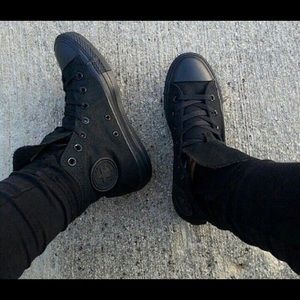 All Black Converse( High top )
